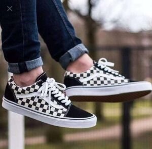 Zapatillas Tipo Skate Cuadros Mujer AAA
